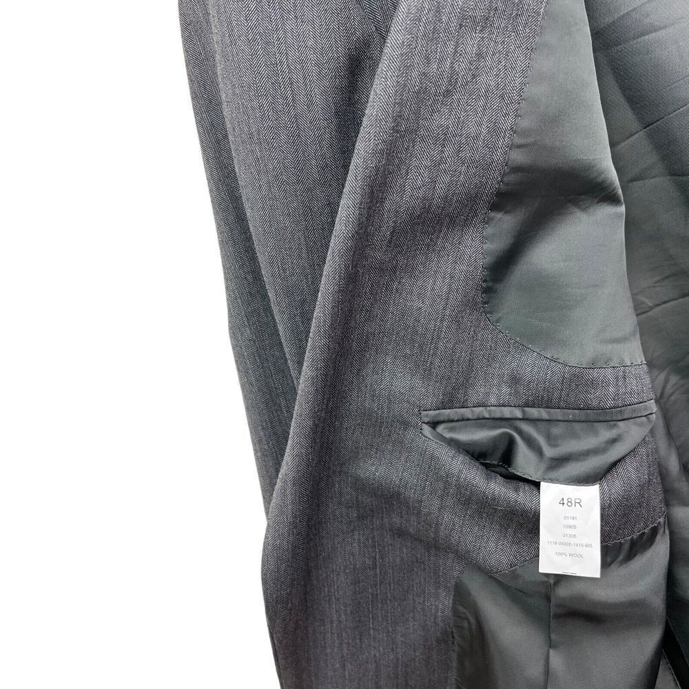 Jos A Bank Signature Collection Mens Blazer Wool Notch Button‎ Vented Gray 48R - Picture 5 of 7